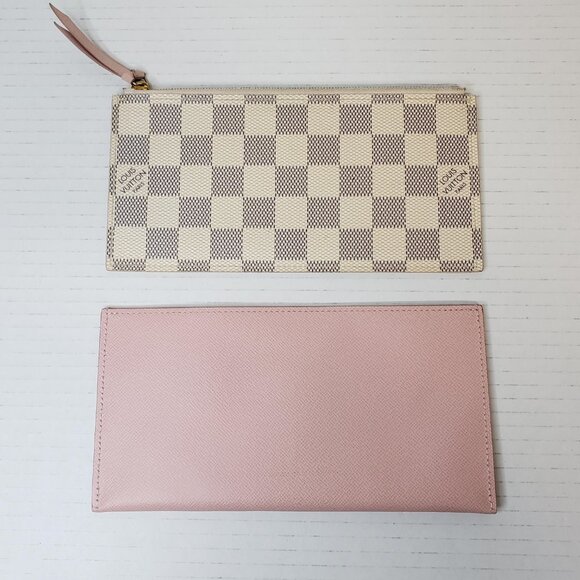 Louis Vuitton Insert Felicie Wallet Card Sloys Pink Leather Canvas Lux150-092225 - Picture 1 of 13